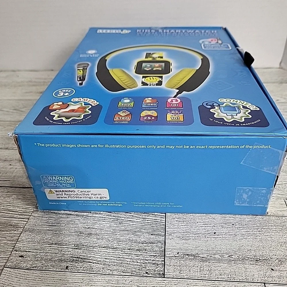 itech jr Kids Smartwatch with Headphones 3+ MP3 Camera Record 25+ Game‎ STEM